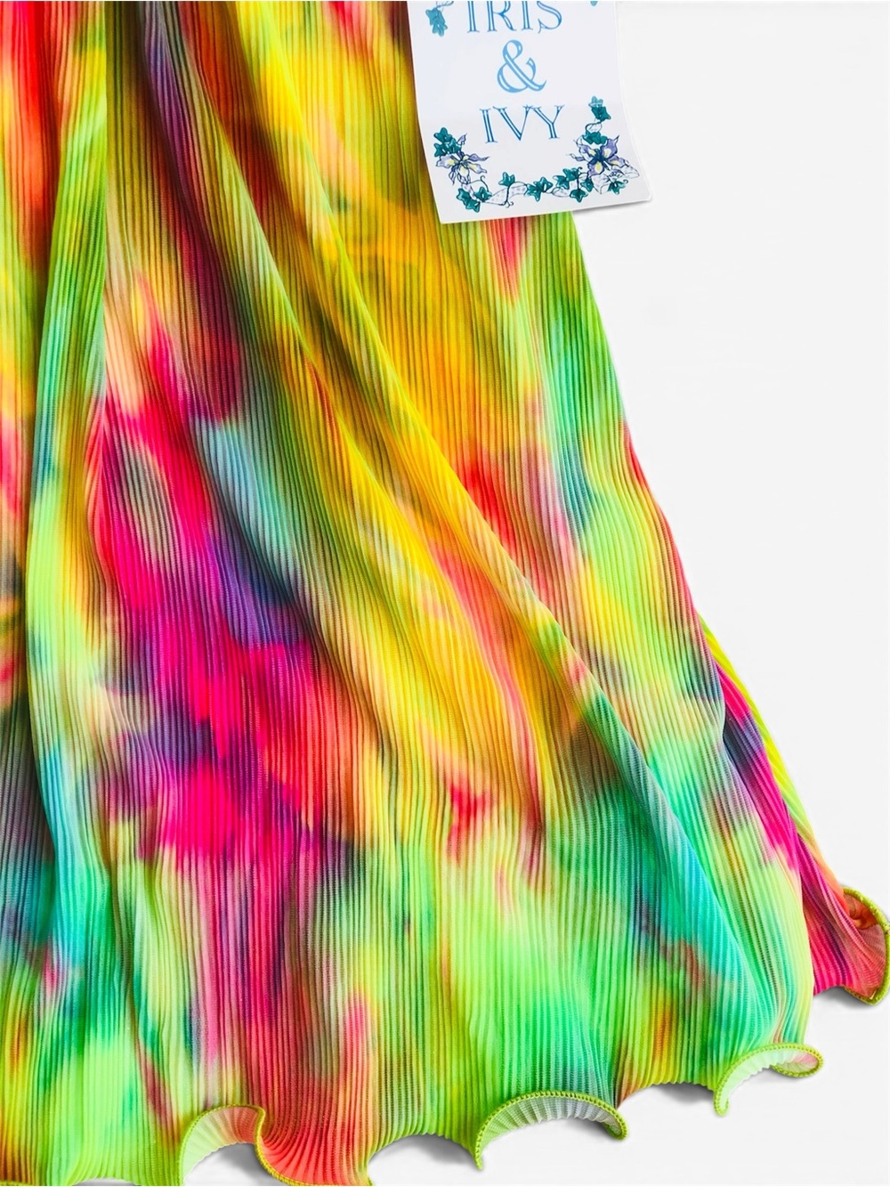 Iris & Ivy Girls Tie Dye Pleated Dress Size 6X Multi-Color - Picture 7 of 8